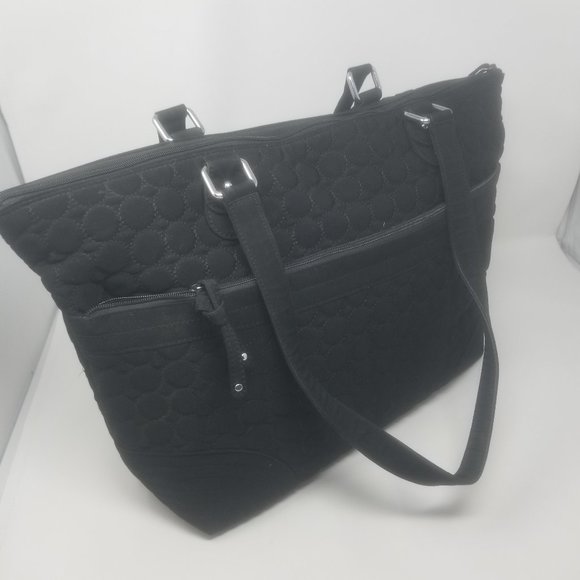 Vera Bradley Ultimate Baby Quilted Performance Twill Black Diaper Bag Change Pad - Picture 3 of 11